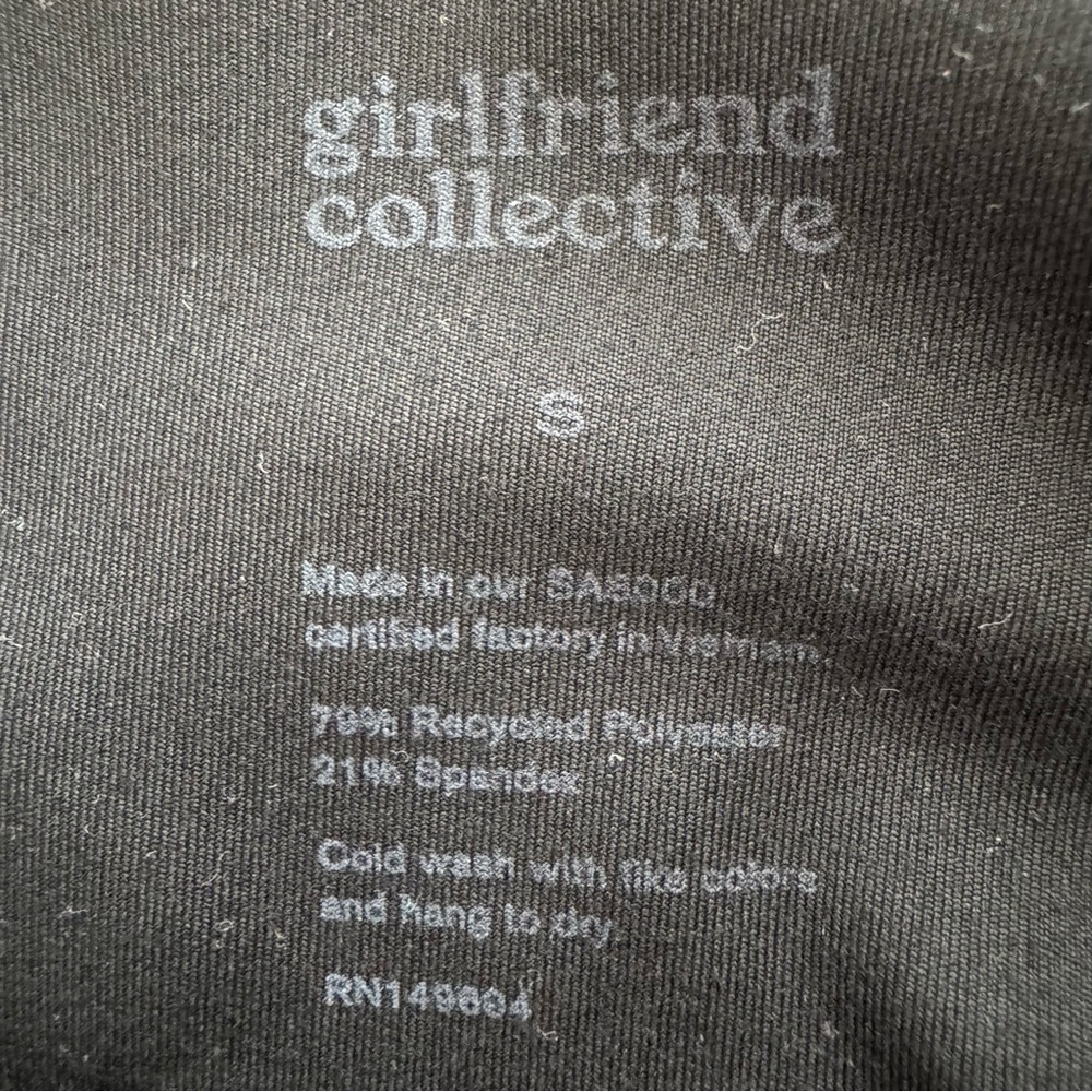 Girlfriend Collective Black Leggings Four Way Stretch Activewear Minimal Gym - Picture 11 of 11